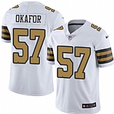 Nike Men & Women & Youth Saints 57 Alex Okafor White Color Rush Limited Jersey,baseball caps,new era cap wholesale,wholesale hats